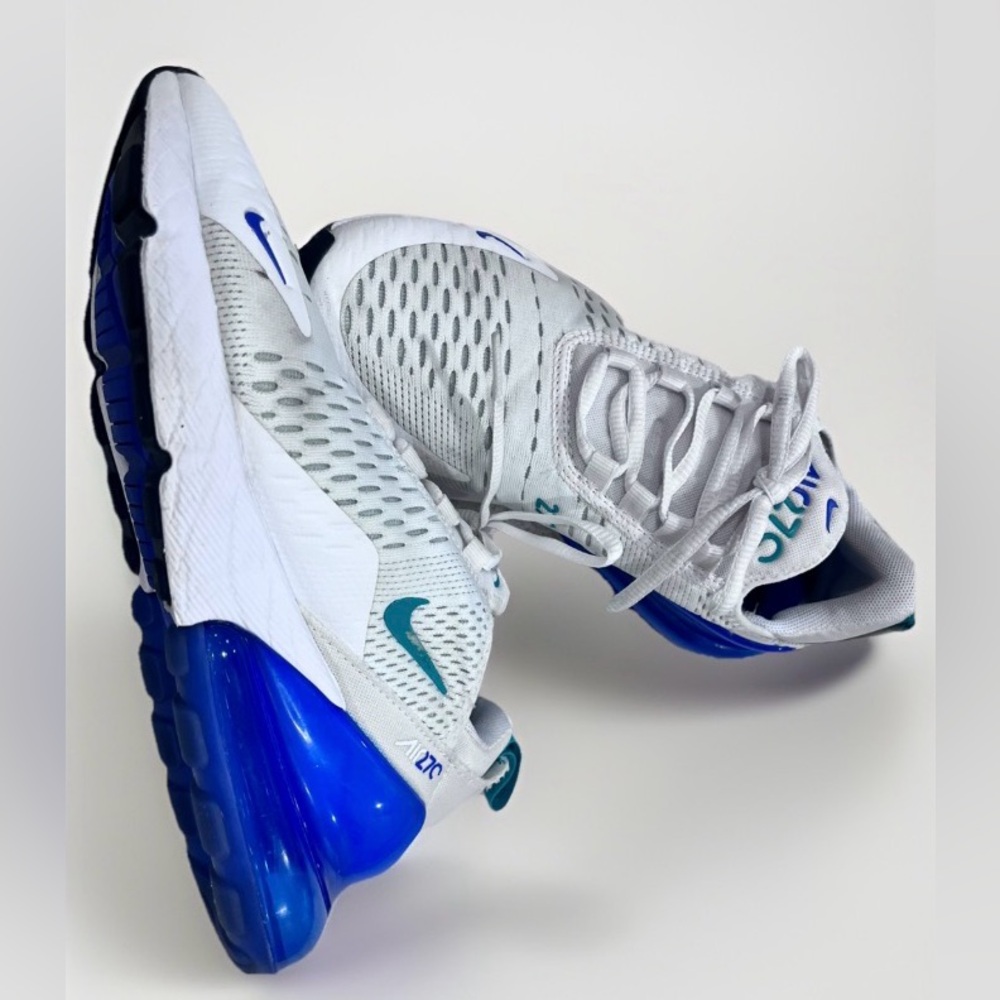 Nike Air Max 270 AH6789 109 White Lapis Comfort Shoes Women's Size 6.5